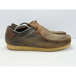 Clarks Shacre II Run Men's 9.5 Beeswax Brown Leather Moc Toe Shoes 26159432